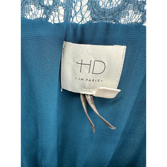 Anthropologie HD in Paris Blue Knee Length Sleeveless Dress Women's Size 4 - Picture 5 of 10